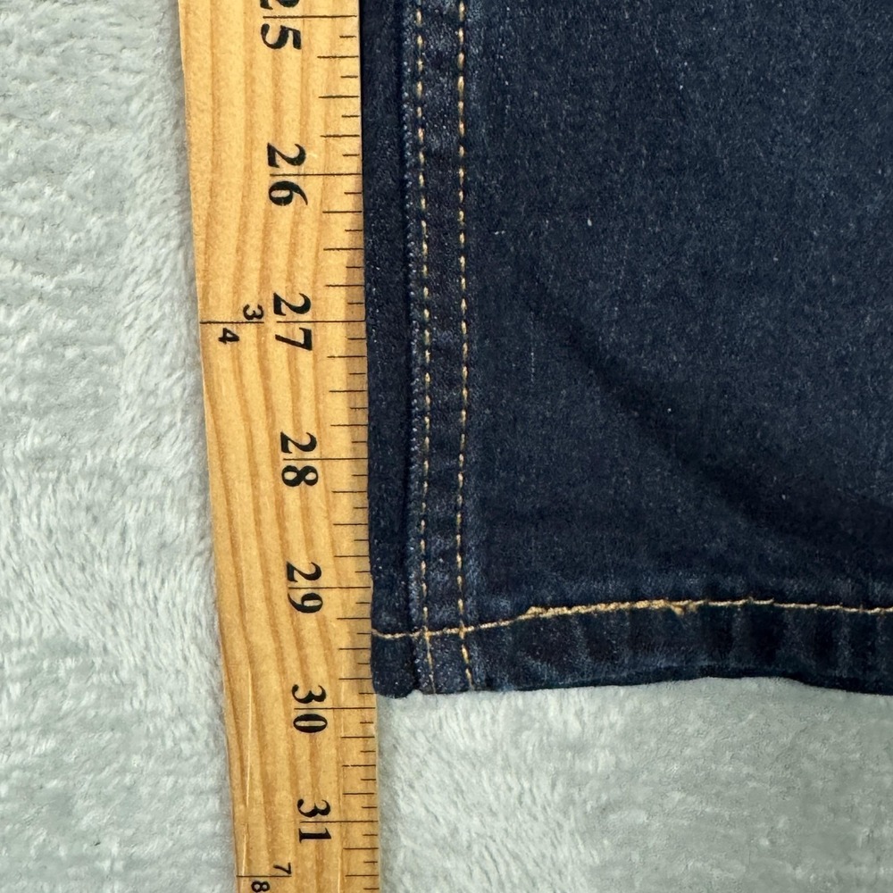 Levis 505 Jeans Mens 38x30 Blue Straight Leg Stretch Denim Dark Wash Casual - Picture 7 of 14